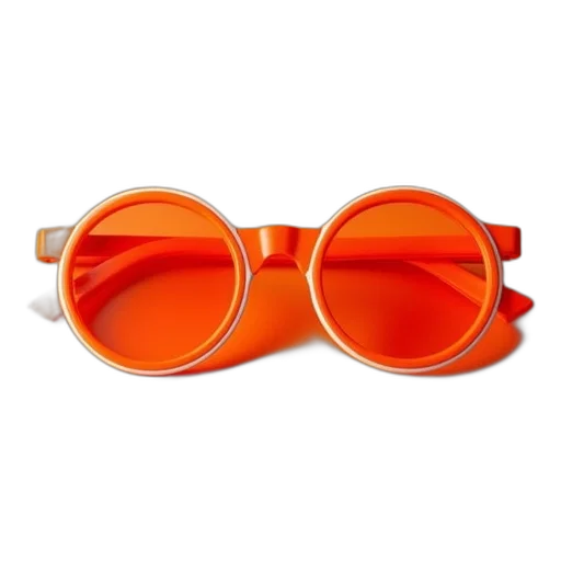 mask, 3d render, pair, orange transparent PNG cut-out