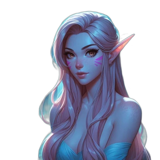 face, dragon, staff, fantasy art transparent PNG cut-out