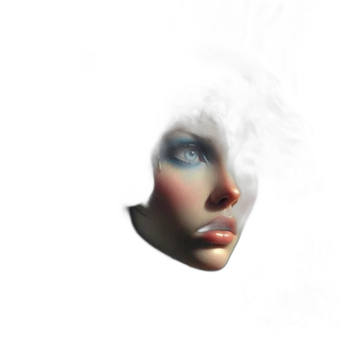 face, mask, hair, robot transparent PNG cut-out