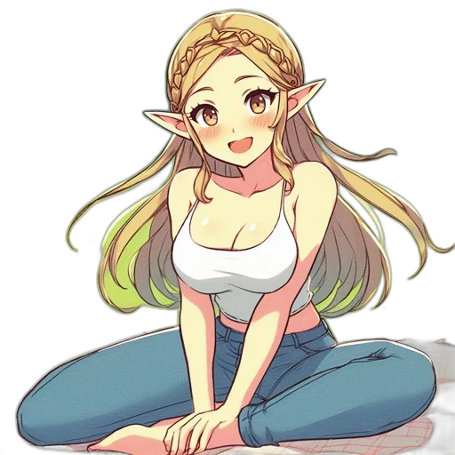 crown, dress, staff, hair transparent PNG cut-out