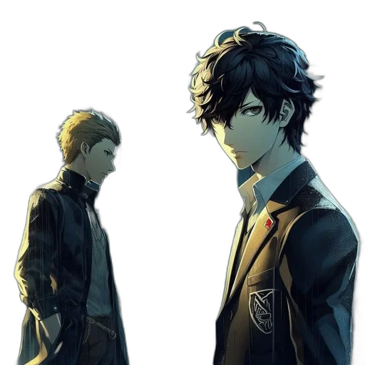 jacket, mask, staff, weapon transparent PNG cut-out