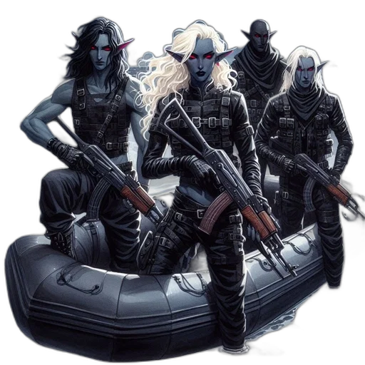 concept art, comic book art, fantasy art, cyberpunk transparent PNG cut-out