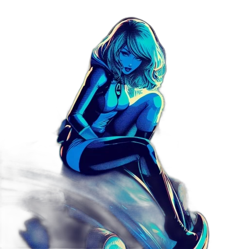 dress, robot, concept art, comic book art transparent PNG cut-out