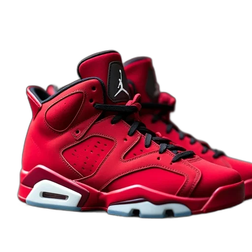 shoes, 3d render, red, jordan transparent PNG cut-out