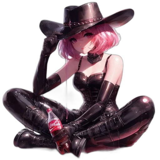 hat, weapon, robot, cyberpunk transparent PNG cut-out