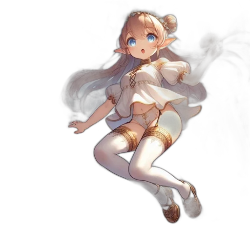dress, staff, weapon, creature transparent PNG cut-out
