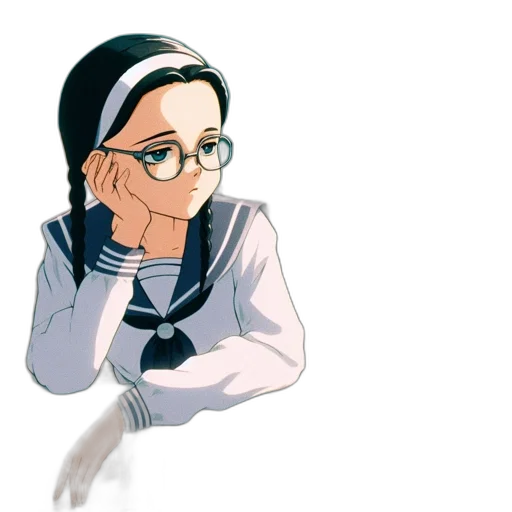 staff, jacket, face, anime transparent PNG cut-out