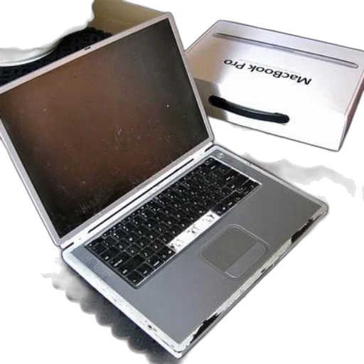 macbook, pro, laptop, open transparent PNG cut-out