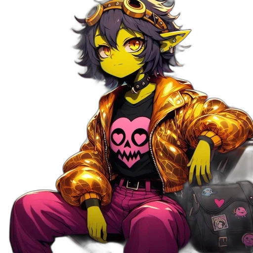 jacket, creature, mask, concept art transparent PNG cut-out