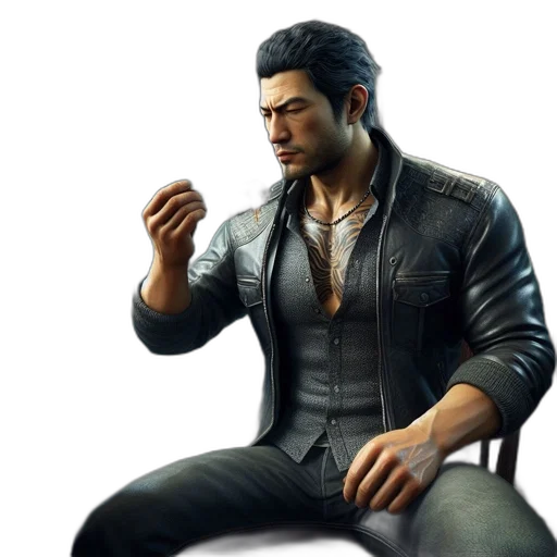 jacket, concept art, 3d render, individual transparent PNG cut-out