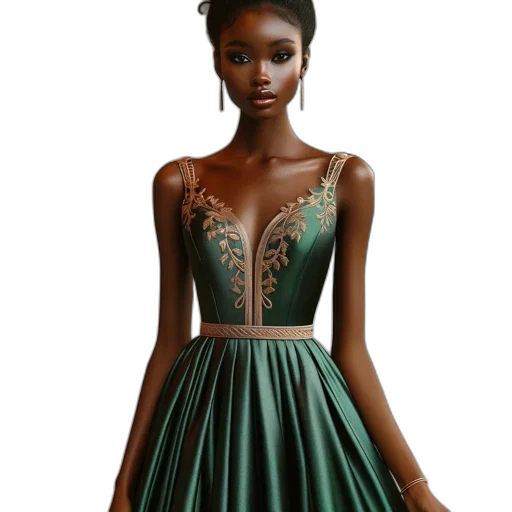 dress, jewelry, fantasy art, concept art transparent PNG cut-out