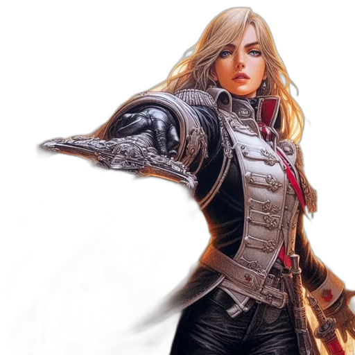 jacket, sword, concept art, fantasy art transparent PNG cut-out