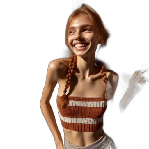 dress, face, creature, hair transparent PNG cut-out