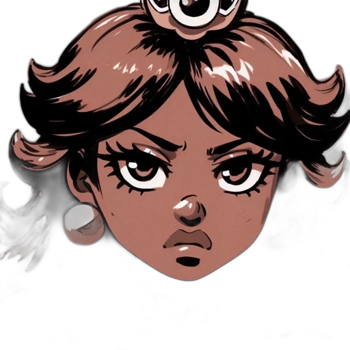 face, crown, staff, hair transparent PNG cut-out