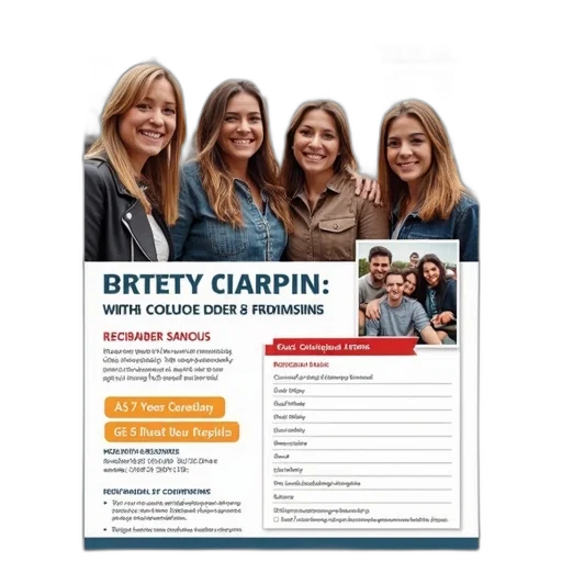 staff, flyer, charity, event transparent PNG cut-out