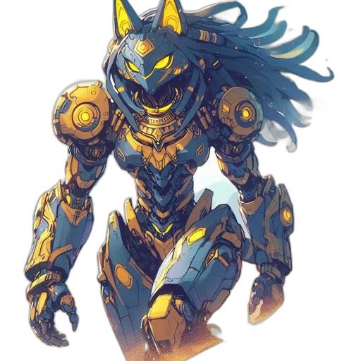 robot, mask, weapon, creature transparent PNG cut-out
