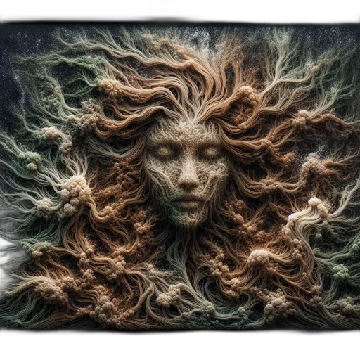 hair, mask, face, creature transparent PNG cut-out