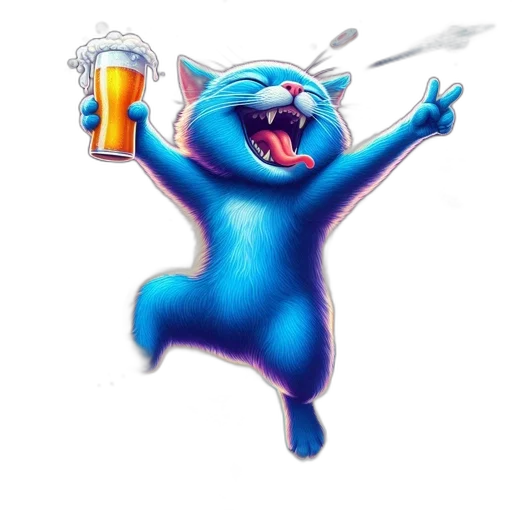 concept art, 3d render, blue, animated transparent PNG cut-out