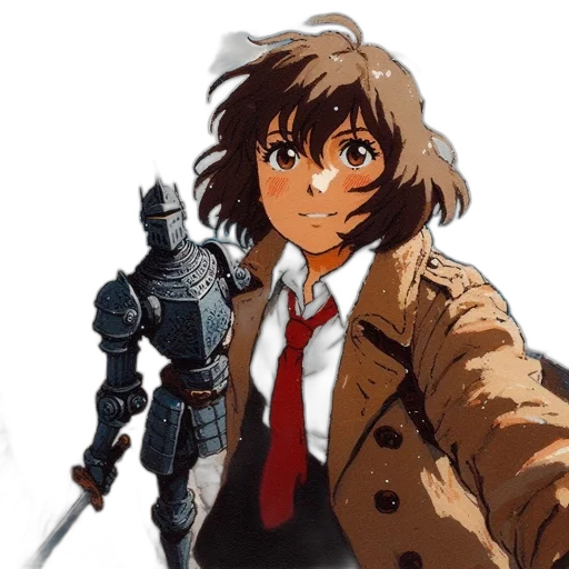 jacket, weapon, sword, staff transparent PNG cut-out