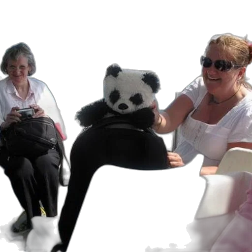 staff, two, women, boat transparent PNG cut-out