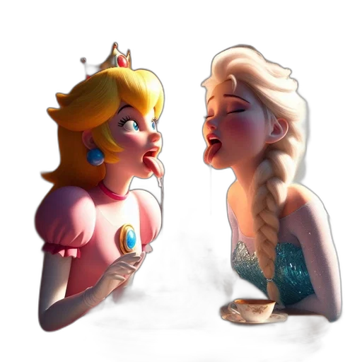 crown, dress, concept art, 3d render transparent PNG cut-out