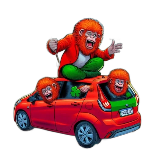car, animal, concept art, 3d render transparent PNG cut-out