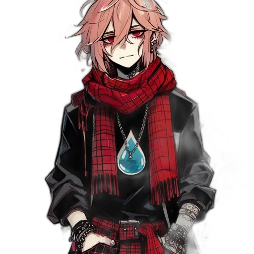 jacket, mask, staff, weapon transparent PNG cut-out