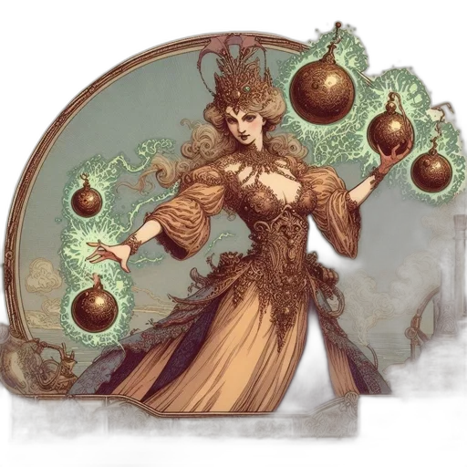 crown, jewelry, staff, dress transparent PNG cut-out