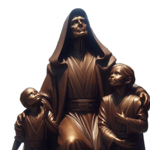emperor, palpatine-like, figure, flanked transparent PNG cut-out