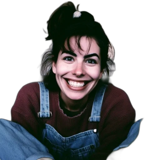 face, jacket, hair, staff transparent PNG cut-out