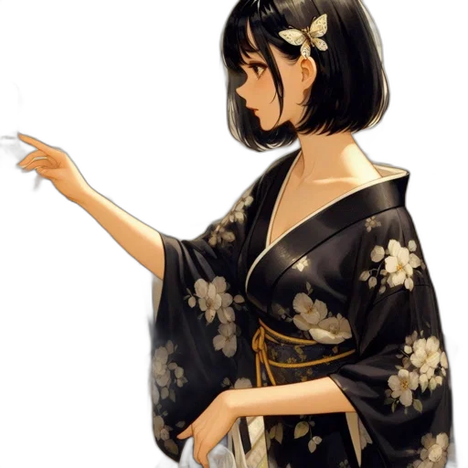dress, staff, jewelry, flower transparent PNG cut-out