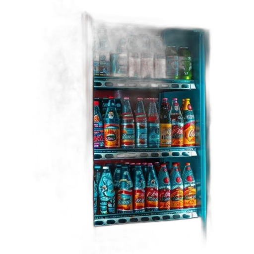 3d render, colorful, vending, machine transparent PNG cut-out