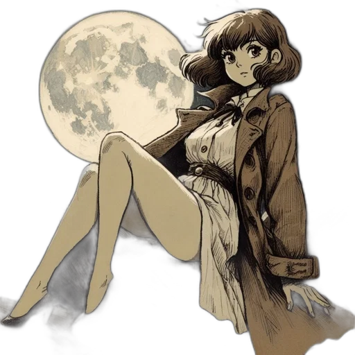 dress, concept art, comic book art, anime transparent PNG cut-out