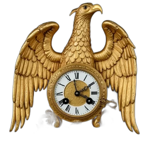 jewelry, 3d render, golden, eagle transparent PNG cut-out