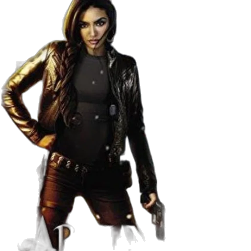 jacket, weapon, concept art, comic book art transparent PNG cut-out