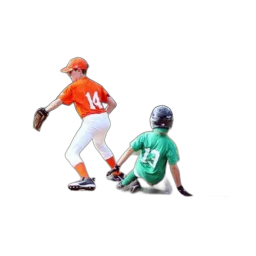 baseball, player, orange, jersey transparent PNG cut-out