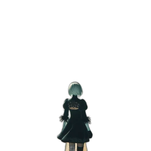 dress, robot, staff, creature transparent PNG cut-out