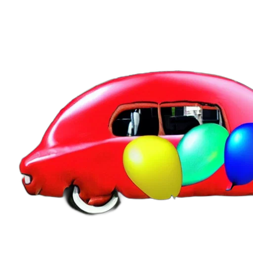 car, umbrella, 3d render, photorealistic transparent PNG cut-out