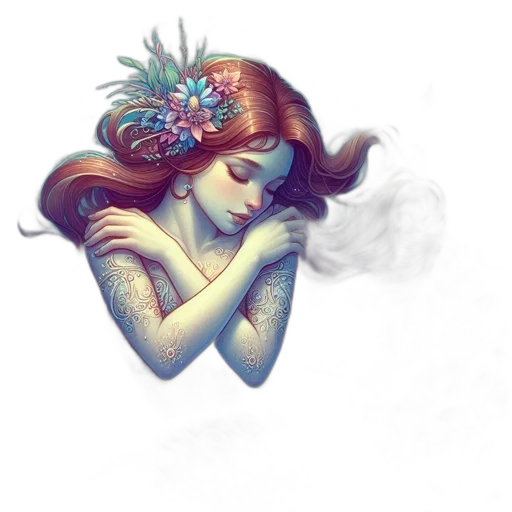 crown, dress, flower, mask transparent PNG cut-out