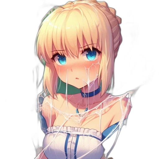 dress, robot, face, staff transparent PNG cut-out