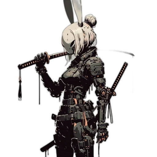 weapon, robot, sword, staff transparent PNG cut-out