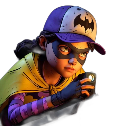 face, comic book art, concept art, 3d render transparent PNG cut-out