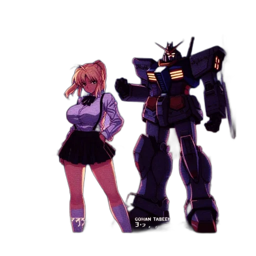 robot, weapon, concept art, pixel art transparent PNG cut-out