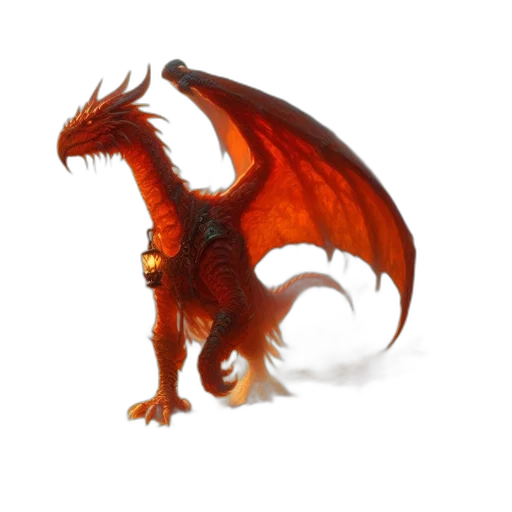 dragon, creature, staff, animal transparent PNG cut-out