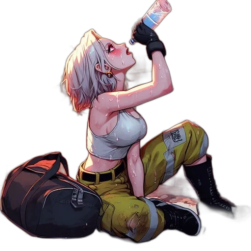bottle, weapon, staff, robot transparent PNG cut-out