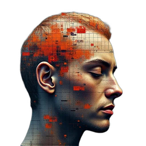 face, robot, mask, cyberpunk transparent PNG cut-out