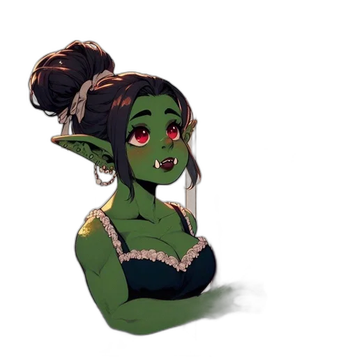 mask, creature, dress, staff transparent PNG cut-out