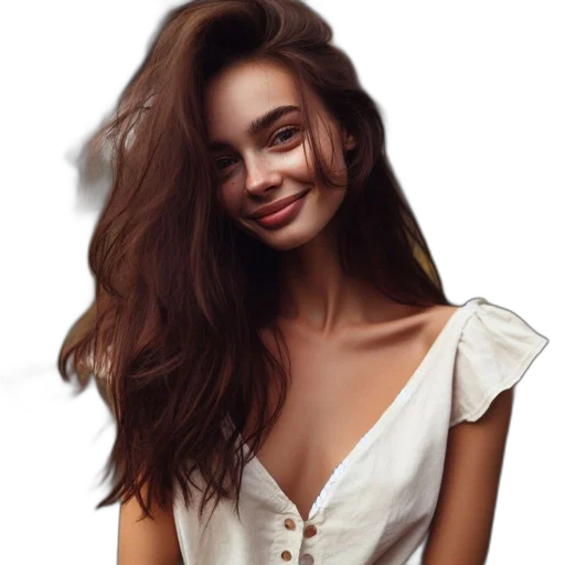 dress, face, hair, jewelry transparent PNG cut-out
