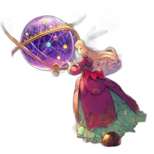 staff, weapon, dress, crown transparent PNG cut-out