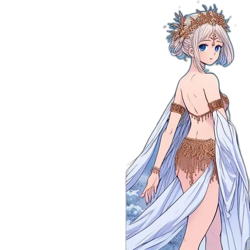 dress, fantasy art, concept art, anime transparent PNG cut-out